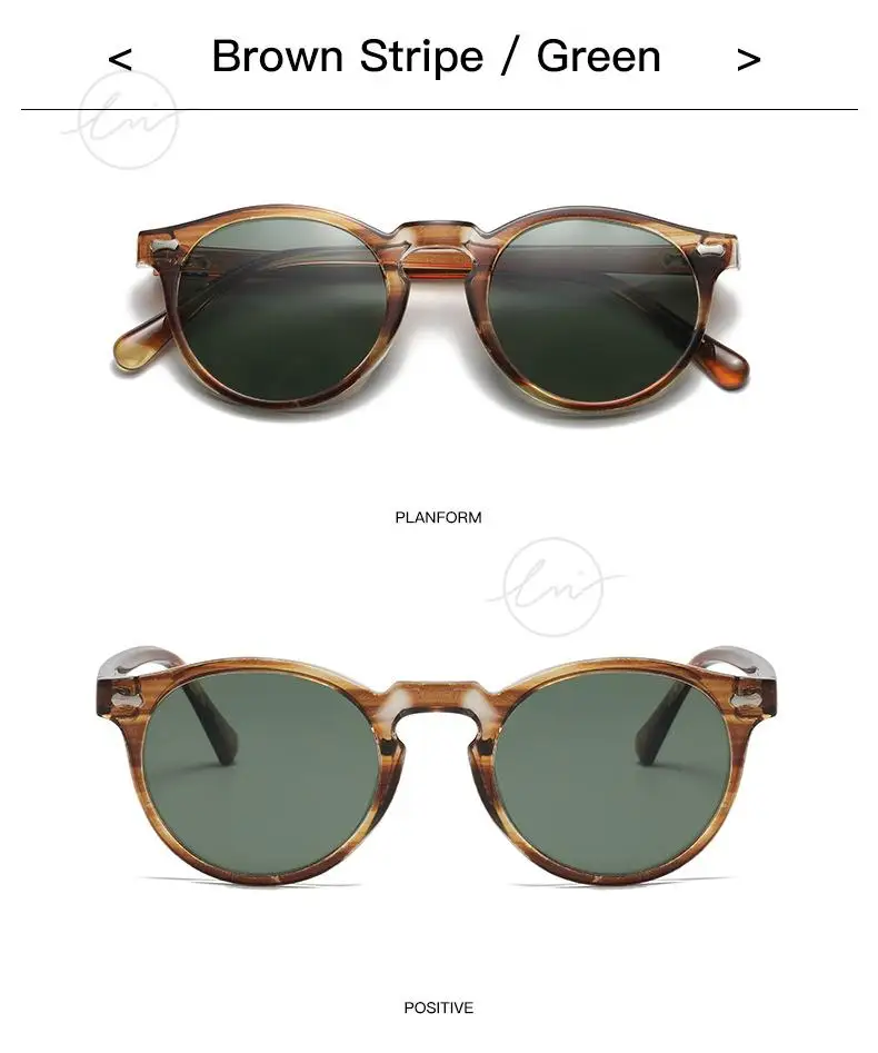 LM Klassische Runde Polarisierte Sonnenbrille Frauen Männer Tee Objektiv Outdoor Driving Shades Vintage Sonnenbrille Unisex UV400 Gafas De Sol – Detail 14