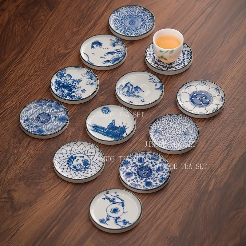 Chinese Bakelite Water Suction Pot Bearing Household Circular Teapot Pad Small Dry Brewing Tea Tray Traditional Tea Accessories