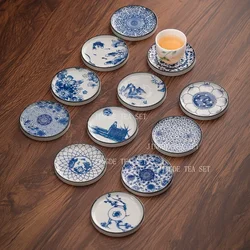Chinese Bakelite Water Suction Pot Bearing Household Circular Teapot Pad Small Dry Brewing Tea Tray Traditional Tea Accessories