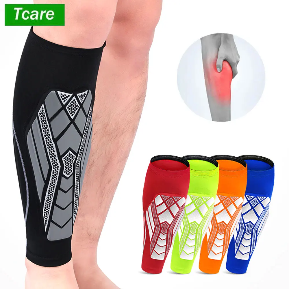 1 Pcs Calf Compression Sleeves with EVA Pad for Men and Women, Leg Support for Shin Splints, Shin Guards for Home Work Garden