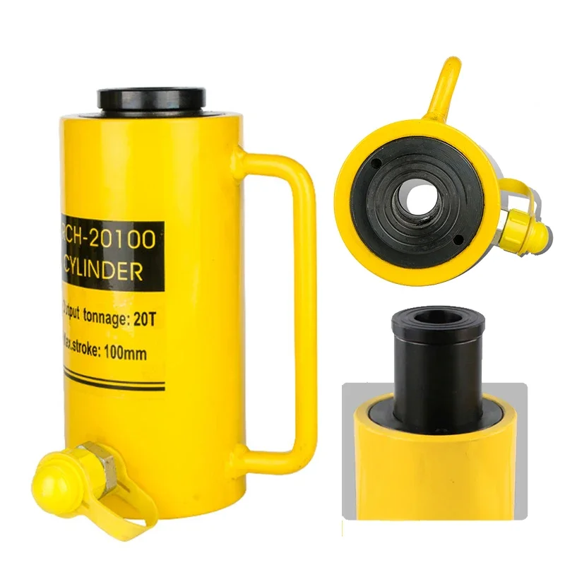 

Hollow Hydraulic Cylinder RCH-20100 Hydraulic Jack with Tonnage of 20T, Work Travel of 100mm