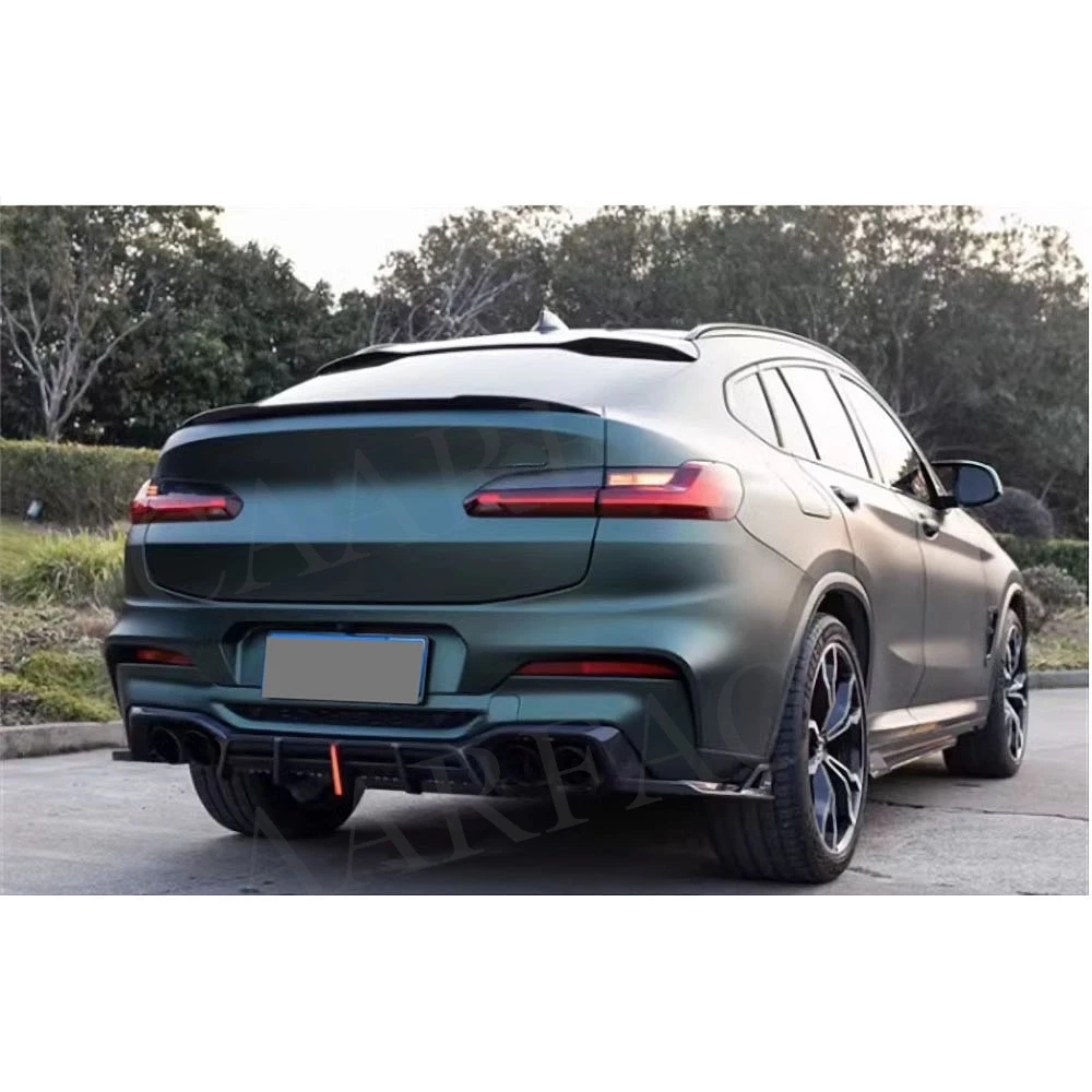 

Задний диффузор из кованого углеродного волокна для BMW X3M X4M F97 F98 2022-2023, автоматические разветвители заднего бампера, разветвитель переднего бампера, губа