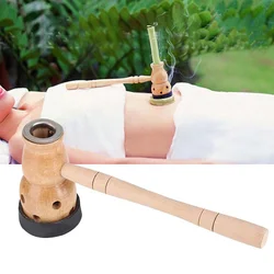 Moxa Mugwort Moxibustion Box Wooden Gourd Device Massage Burner Roll Set Wormwood Artemisia Acupuncture Tools NEW