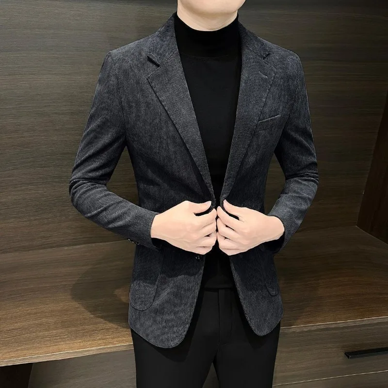 

Деловой мужской пиджак, однобортный простой пиджак, роскошные дизайнерские модели, повседневная весенняя одежда, модные мужские пиджаки 2024, куртки
