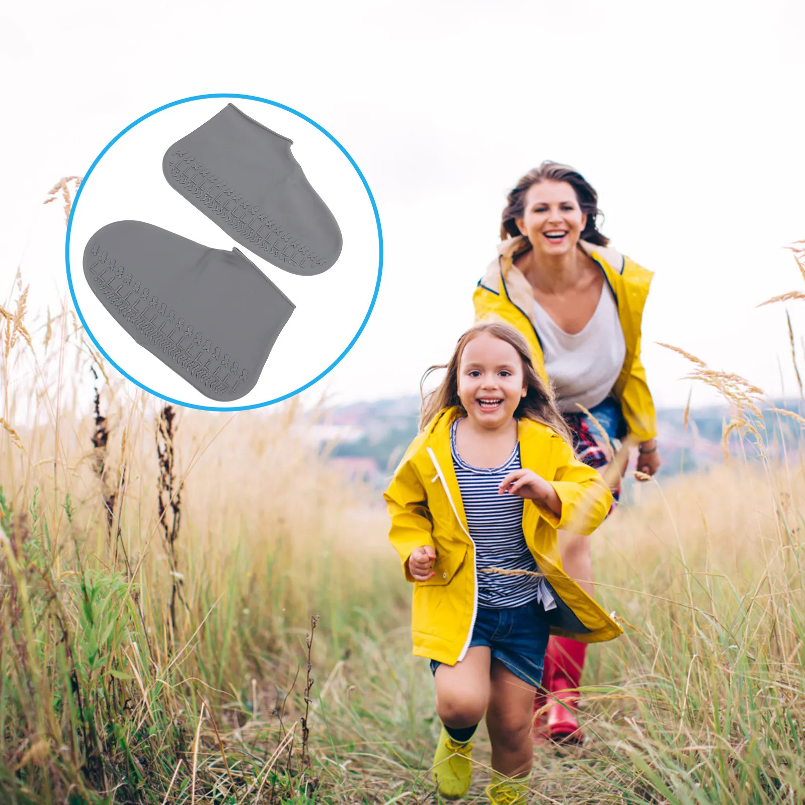 

1Pair Thickened Silicone Shoes Cover Rainproof Anti-Slip Wear Resistant Easy Clean Shoe Protector for Rainy Days Mud Snow Party