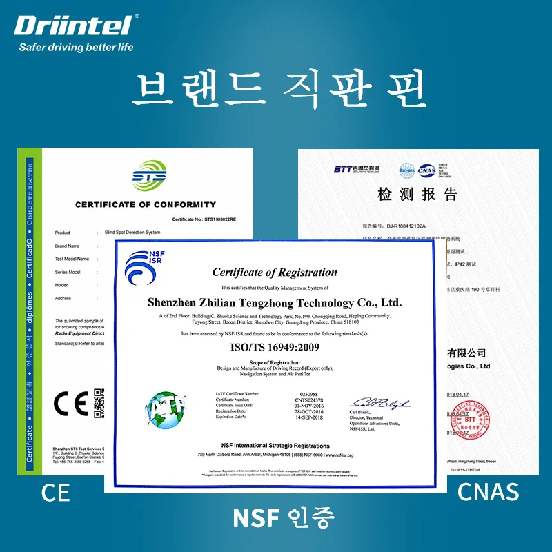Driintel Millimeter Wave Radar Blind Spot Monitoring BSD BSA BSM Microwave Radar Blind Spot Monitoring Change Lane Aided Parking