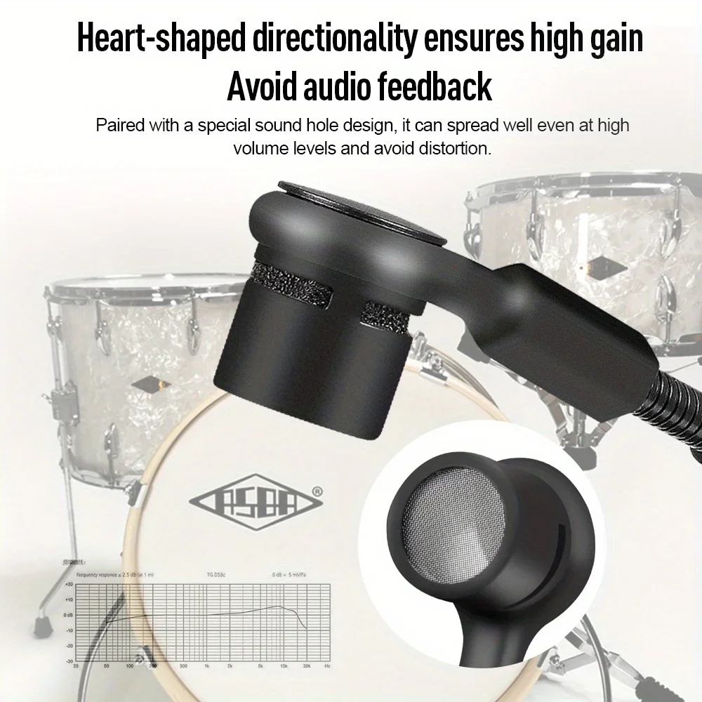ميكروفون أداة G-MARK GDM7 طبل سلكي ميكروفون ديناميكي ركلة توم/سينار الصنج يستخدم للطبول الفرقة الصوتية DJ المرحلة تسجيل مباشر