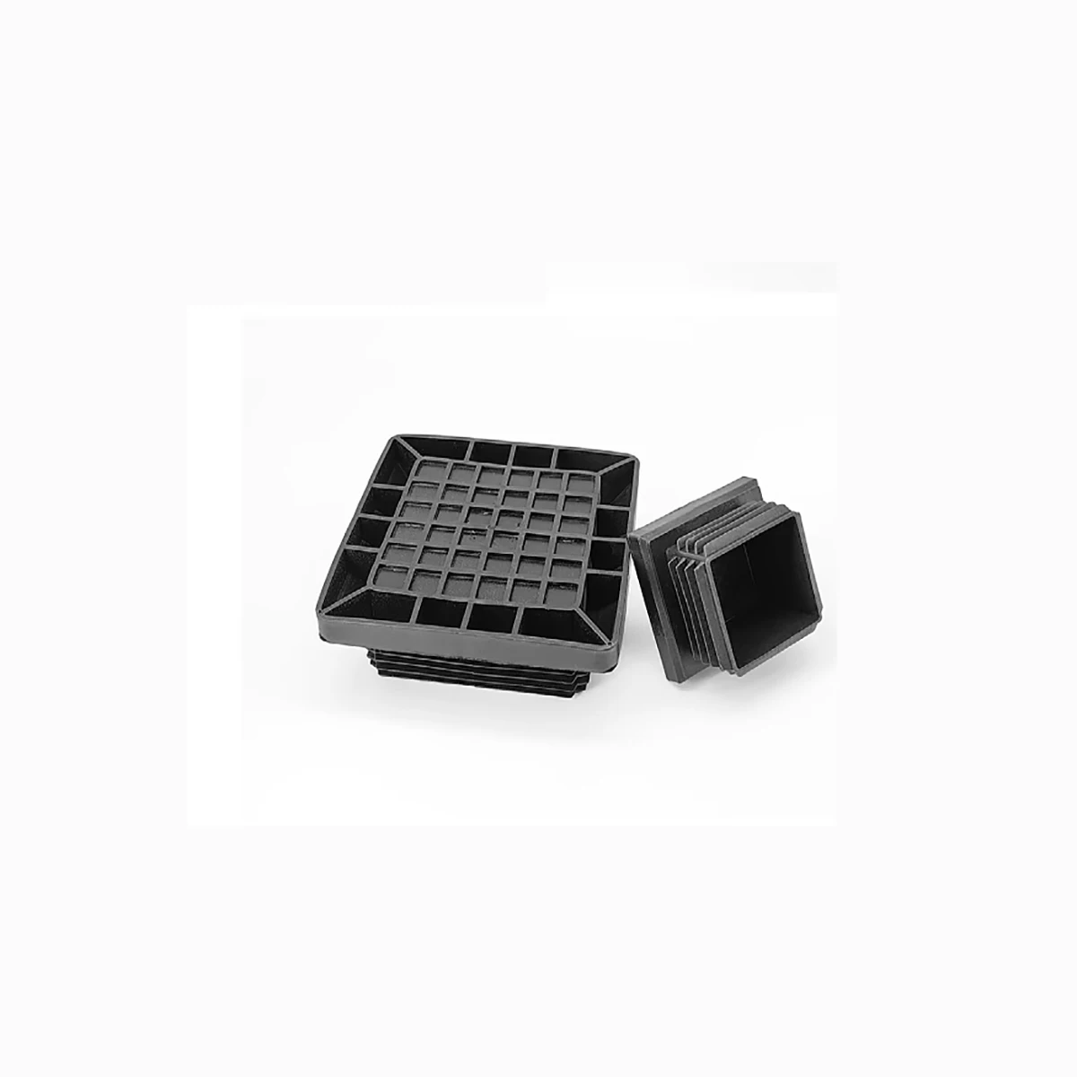 Round/Square Plastic Plug Stainless Steel Pipe Dust Cover Inside Table And Chair Furniture With Anti Slip Raised Foot Pads image 3