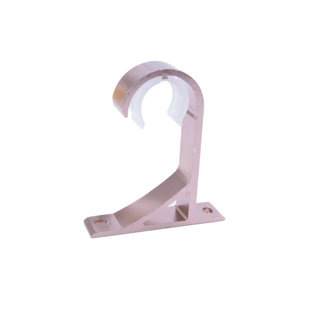 

2 Pcs Curtain Rod Bracket Mounting Hooks Aluminum Alloy Brackets Rose Gold Rods