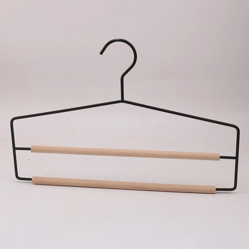 No Paint Non Slip Thickened 20 Pcs Wood Color Iron Clothes Hangers No Trace Drying Hangers for Home Clothing Store Kids Adults