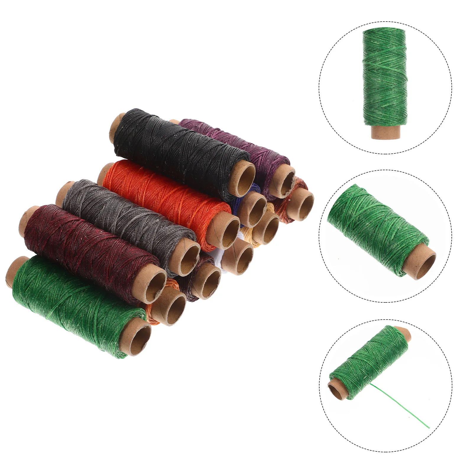 

12 Rolls Waxed Cord Sewing Tool Suit Supplies Upholstery Thread Accessories Cords