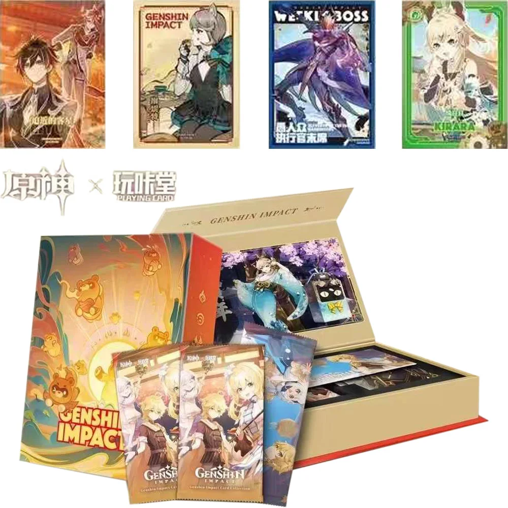 

Wholesale New Genshin Impact Cards Anime Game Collection Pack Booster Box Table Toys For Family Children GiftBirthday gifts