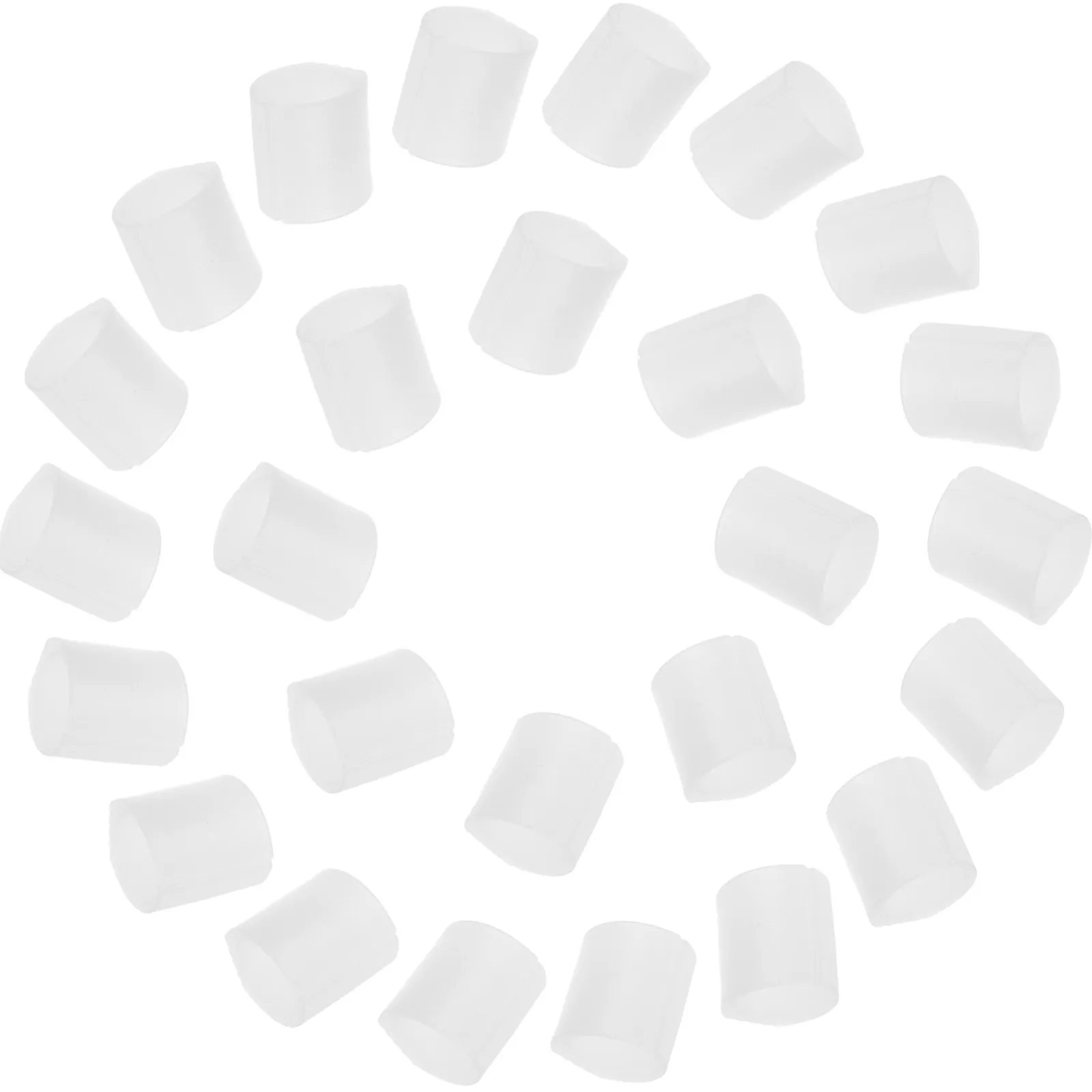 32Pcs Bow Shaped Chair Leg Floor Protectors for 25-30Mm Round Tube White Non-Slip Quiet No-Scratch Furniture Pads for Bar Stools