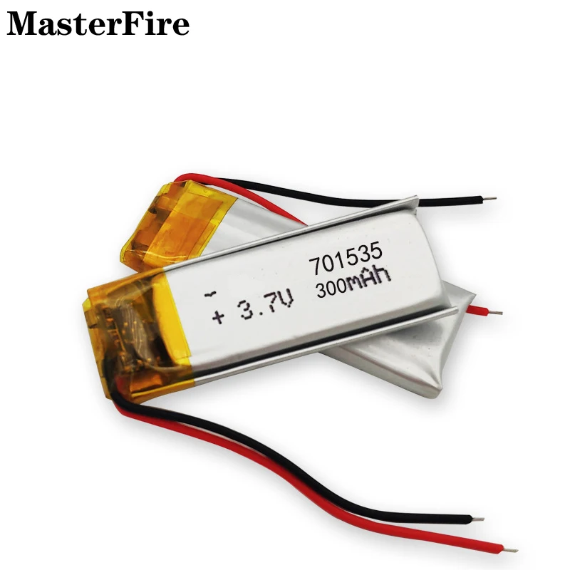 Wholesale 701535 3.7V 300mah Rechargeable Lithium Polymer Battery for Walkie-talkies Wireless Gamepad Hearing Aid Massager Cell