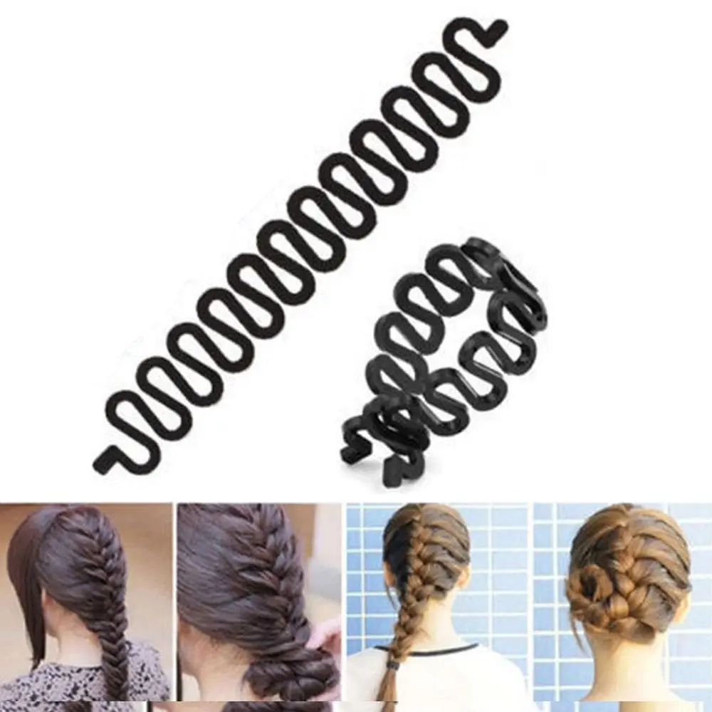 Stretchable Elastic Hair Styling Hair Clips Braid Tool Hair Roller Women Braiding Hair Braider Styling Tool Twist Braider