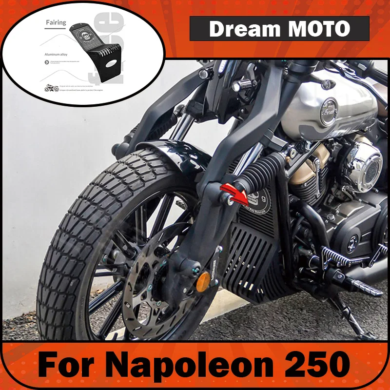 【Premium】For Napoleon 250 modified lower deflector, hollow radiator mesh protection plate, underbody scratch-resistant protectio