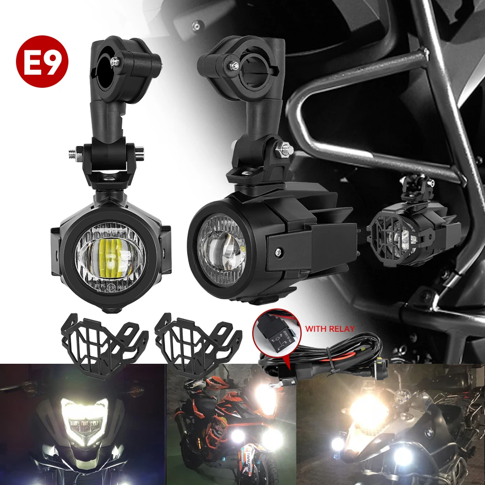 

Motorcycle Fog Light Auxiliary Lamp Motorcycle Spotlights Universal Additional Headlight For BMW R1200GS F800GS Fog Lamps
