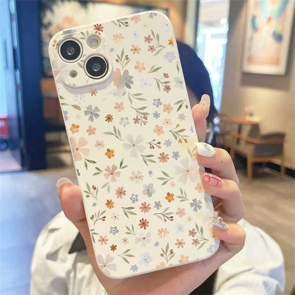 Flower Pattern Phone Case For iPhone 17 16 15 14 13 12 11 Pro XS Max 7 8 Plus Mini Air 17e 16e XR Anti Scratch Matte Phone Shell - view 5