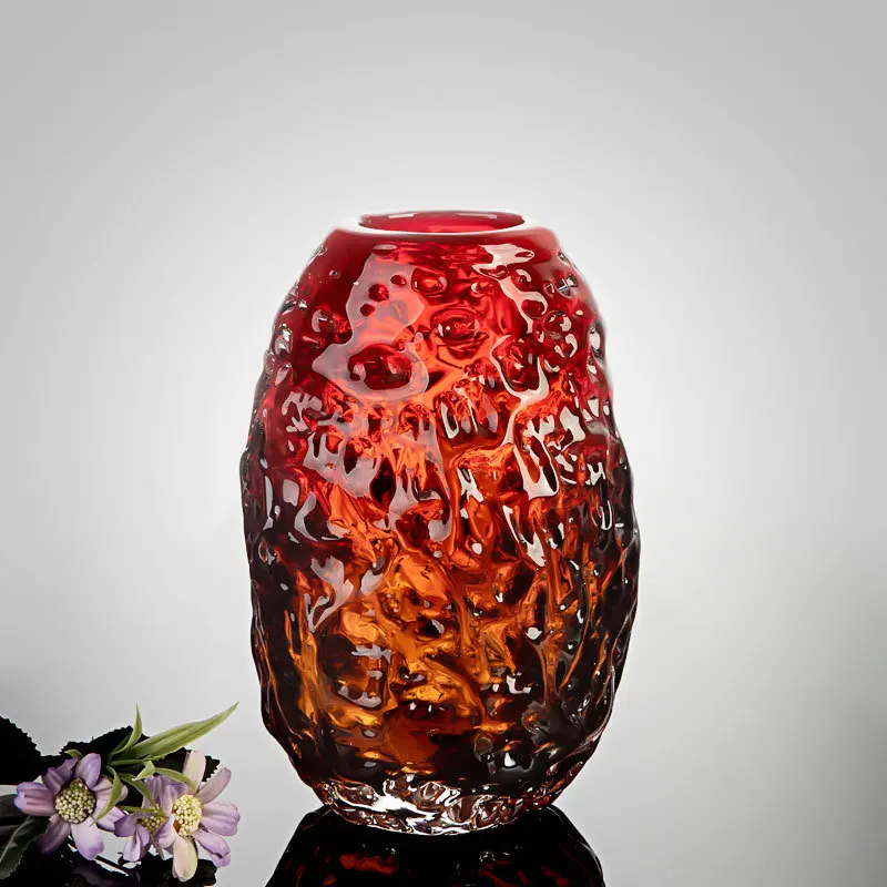 

Light luxury handmade glazed vase, living room entrance, flower and green plant ornament, high-end home furnishing