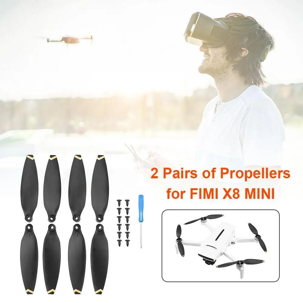 8pcs Blade Quick Release CW/CCW Propeller Replacement Props Kit 3-Blades Drones Props Propellers for FIMI X8 Mini