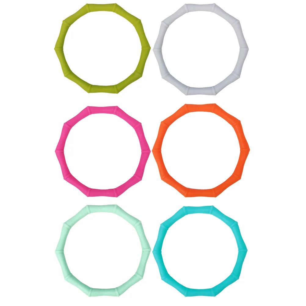 

6Pcs Silicone Rubber Wristband Lightweight Comfortable Non-Toxic Adjustable Bands for Game Night Party Favors Fitness Events