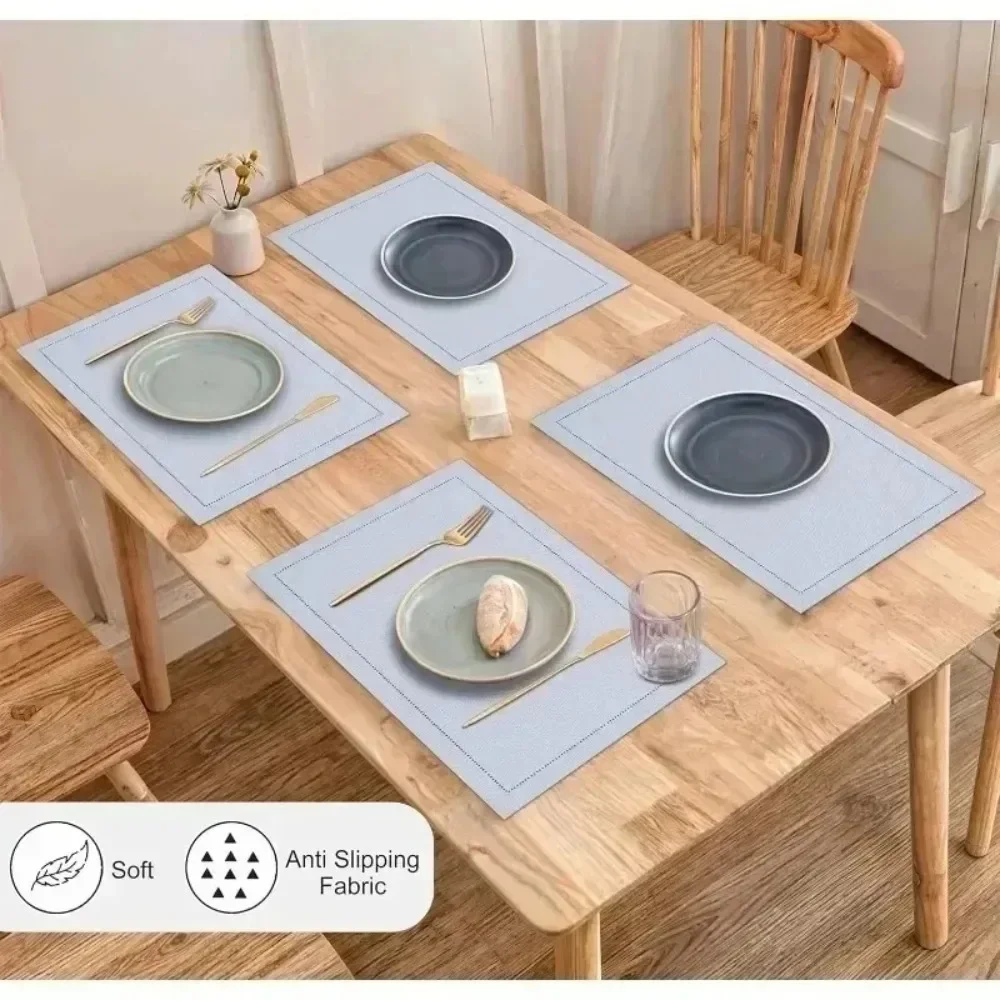 Welcome Dwarf Placemat with Green Tree and Snowflake Design Rectangular Placemat Suitable for Kitchen Party Placemats Decoration