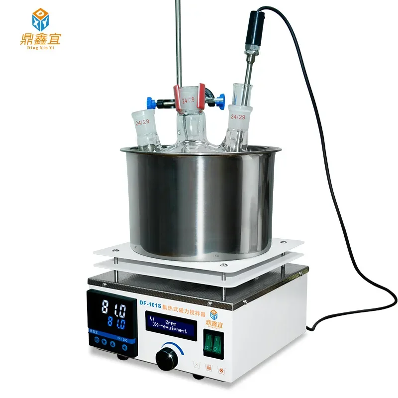 Xin Tester 5L Heating Magnetic Stirrer DF-101T-5L Lab Digital Display Constant Temperature Mixer Timed 220V image 4