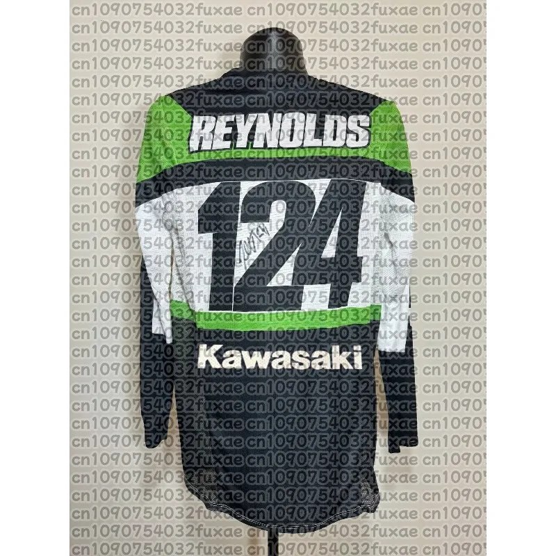 

2026 New Kawasaki Motorcycle Racing Uniform Men's And Women's Oversized Breathable Quick Drying Sports Long Sleeved T-Shirt