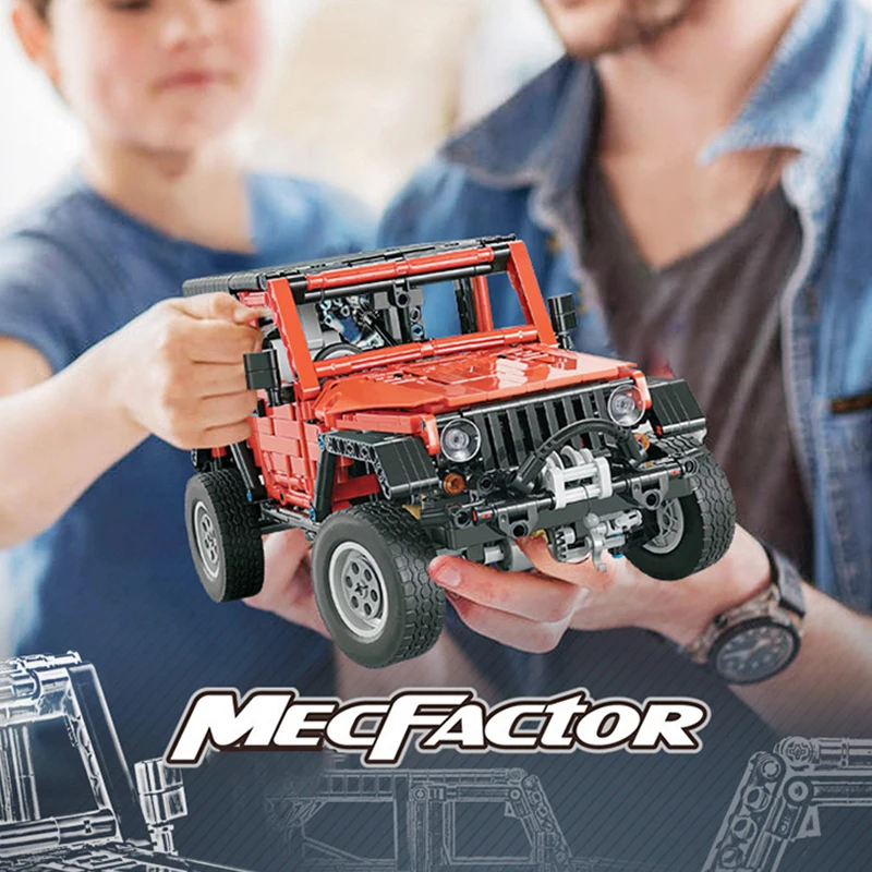 Technical Expert Diy Off-Road Sports Car Model Building Blocks Static Jeep Vehicle Children\'s Education Toys Boys Birthday Gifts