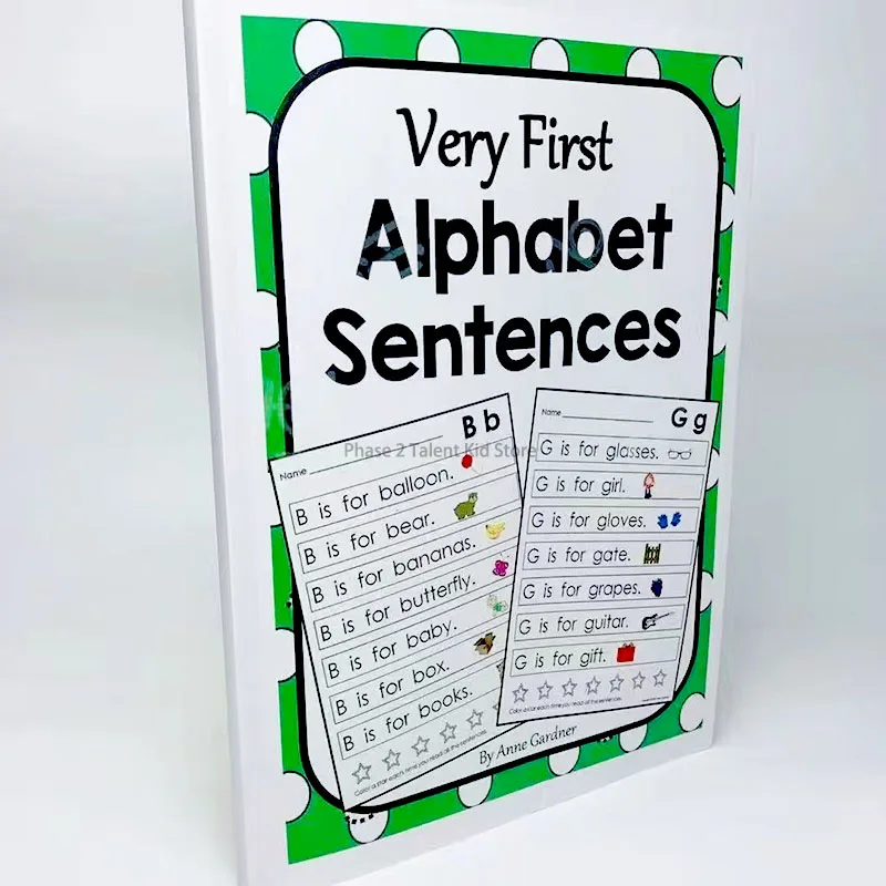 Very First Alphabet Sentence USACalifornia Reading Core Vocabulary Learning English Exercise Book Available For Click To Read ﻿