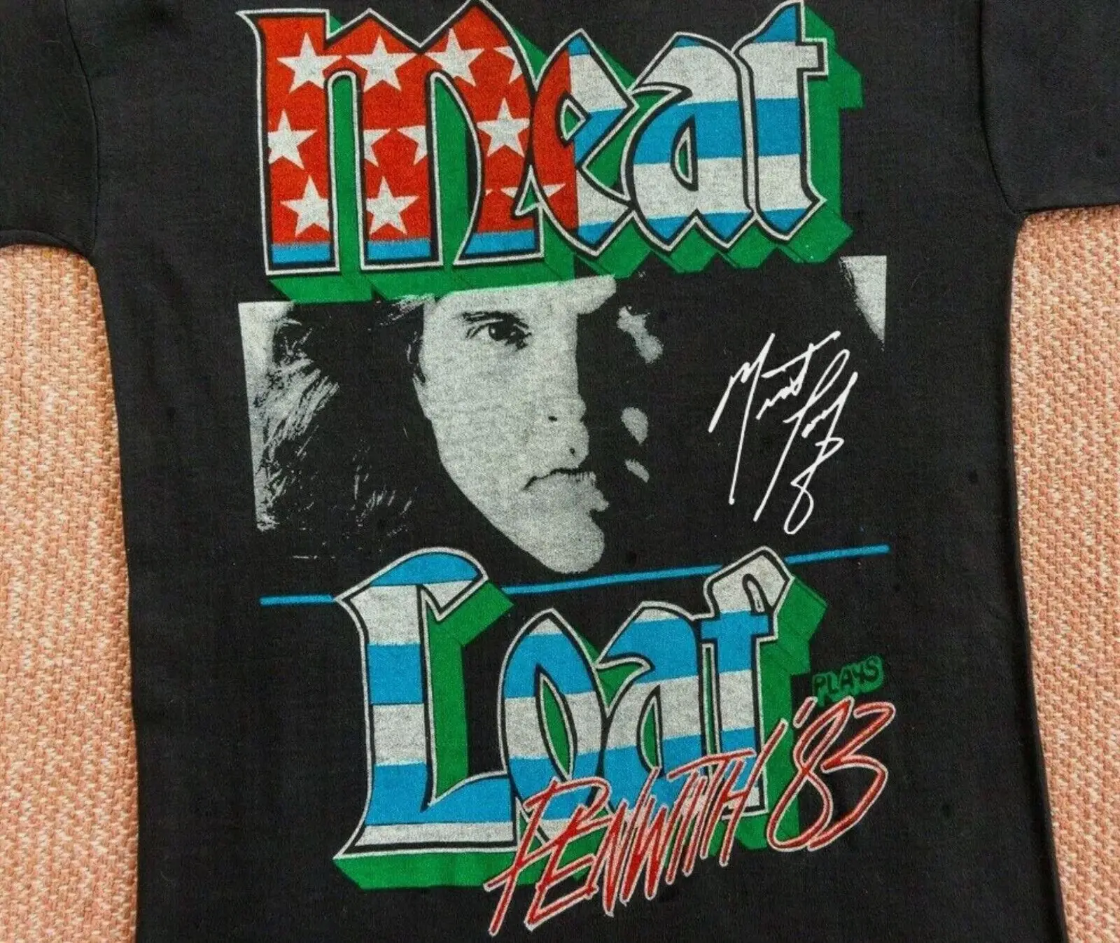 Vintage Meat Loaf Shirt Penwith 83 Festival Black Classic Unisex S-5XL