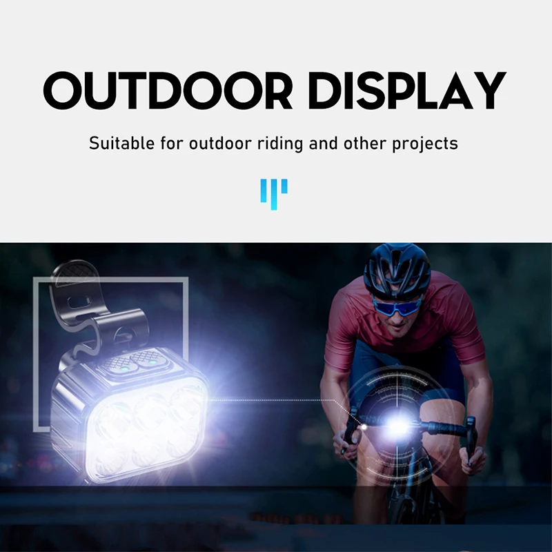 Bicycle LED Light USB Rechargeable Mountain Bike Front Headlight Waterproof Outdoor Cycling Safety Warning Light Bike Parts