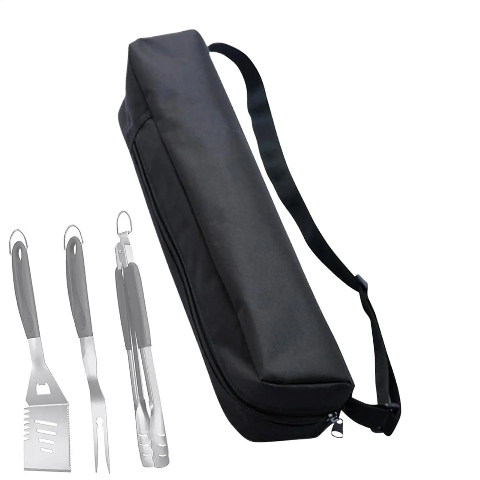 Oxford Cloth Grill Utensil Storage BBQ Tools Barbecue Bag for Outdoor Barbecue Foldable Grilling Bag for Camping and Hiking BBQ