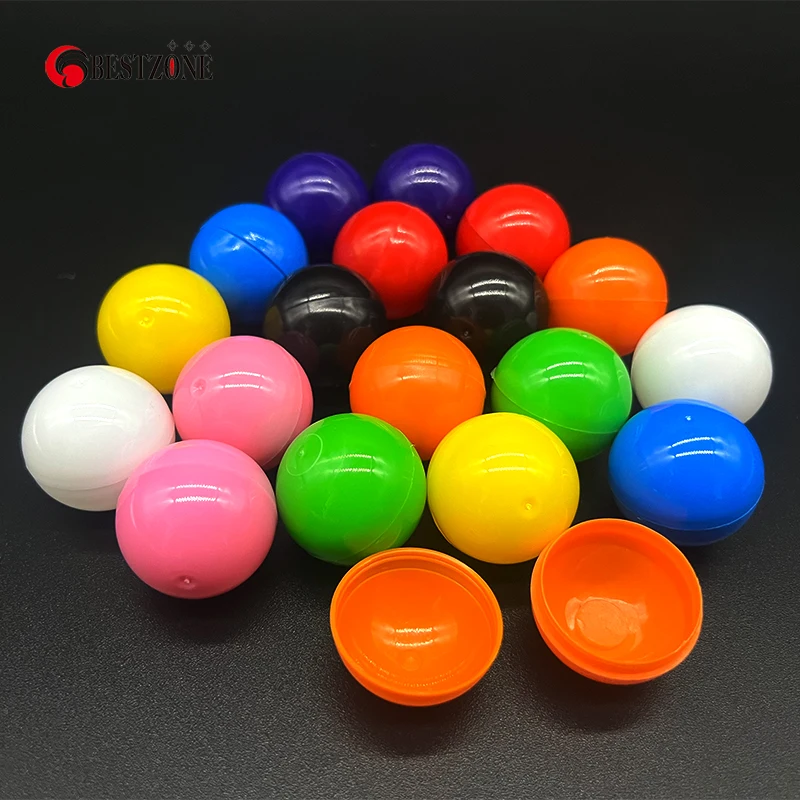 Plástico PP Vazio Toy Cápsulas, Colorido Surprise Ball Container, Decoração Eggshell para Gashapon Kid Vending Machine, 500Pcs, 32mm