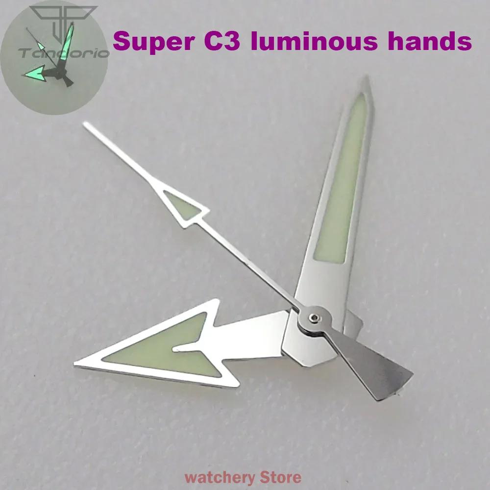 

C3 Luminous Watch Hands Fit NH35 NH36 7s26 7s36 7s25 7s35 Automatic Movement Mens Watch Tool Kit Watch Parts Needles