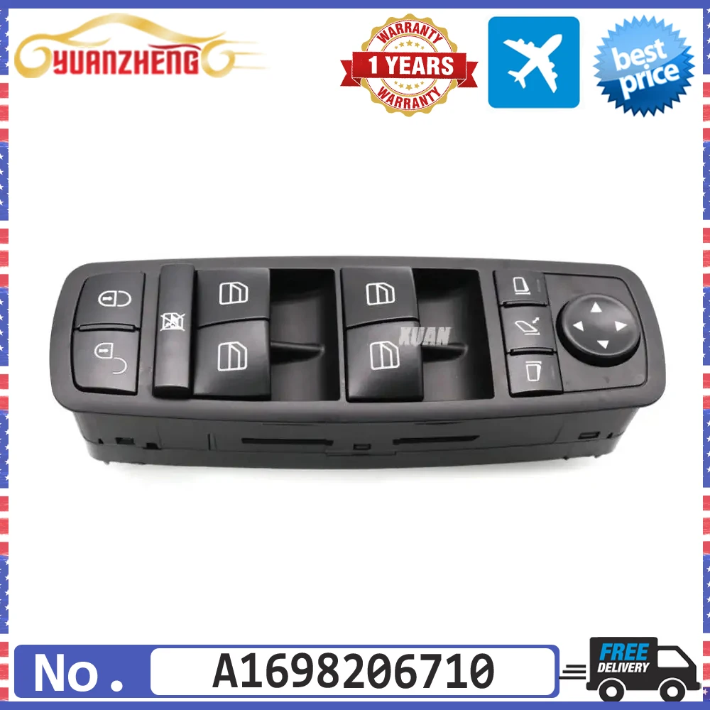 

High Quality A1698206710 NEW Front Left Power Window Master Switch For Benz B-Klasse W245 W169 A-Klasse 1698206710