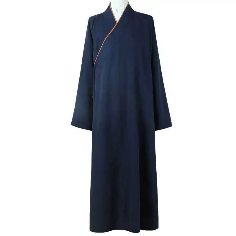 Coat long shirt out of the monks multi-color lake blue beige
