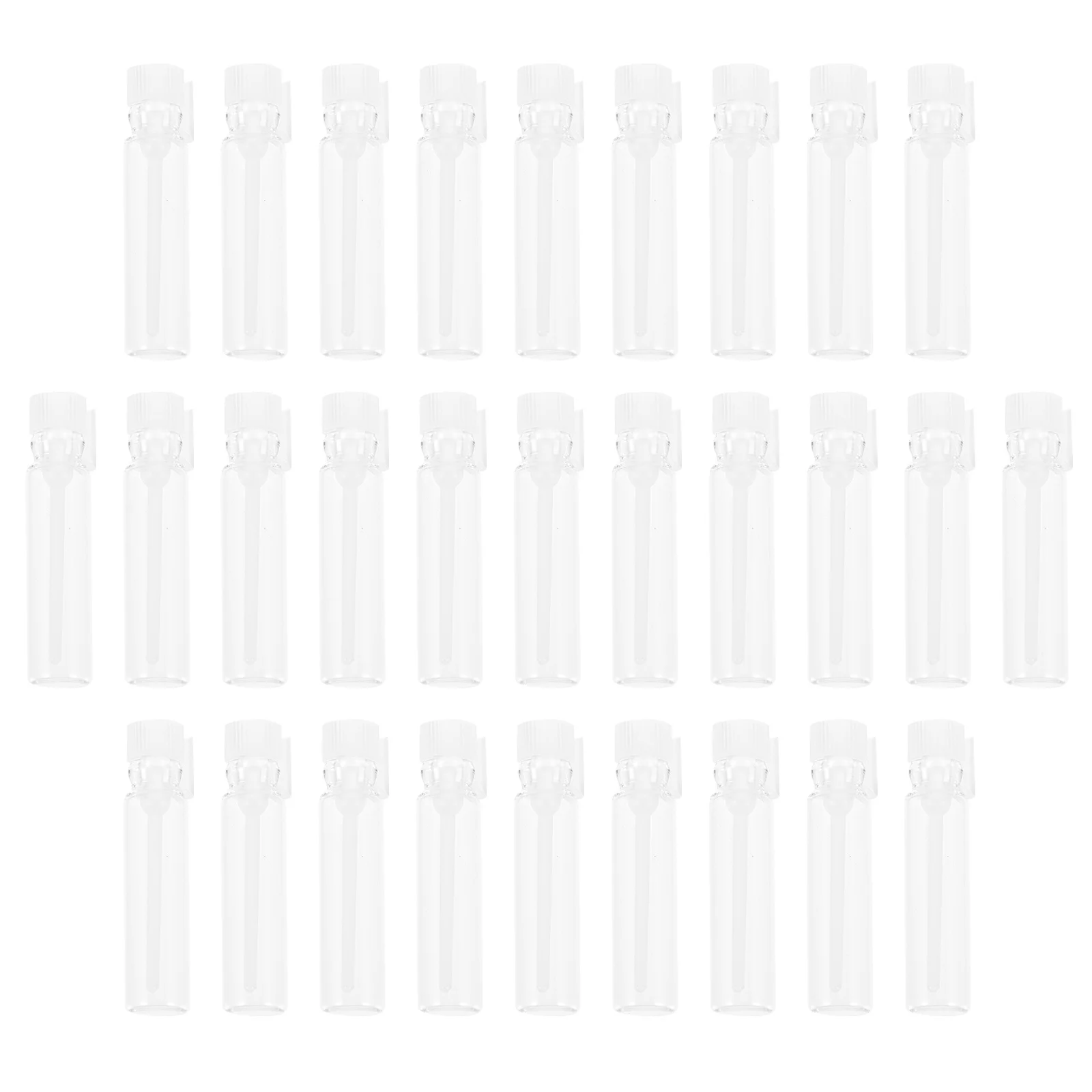 50Pcs Mini Refillable Perfume Bottles 1Ml Glass Sample Vials Empty Portable Travel Tube Bottle Set Empty Tube Bottle