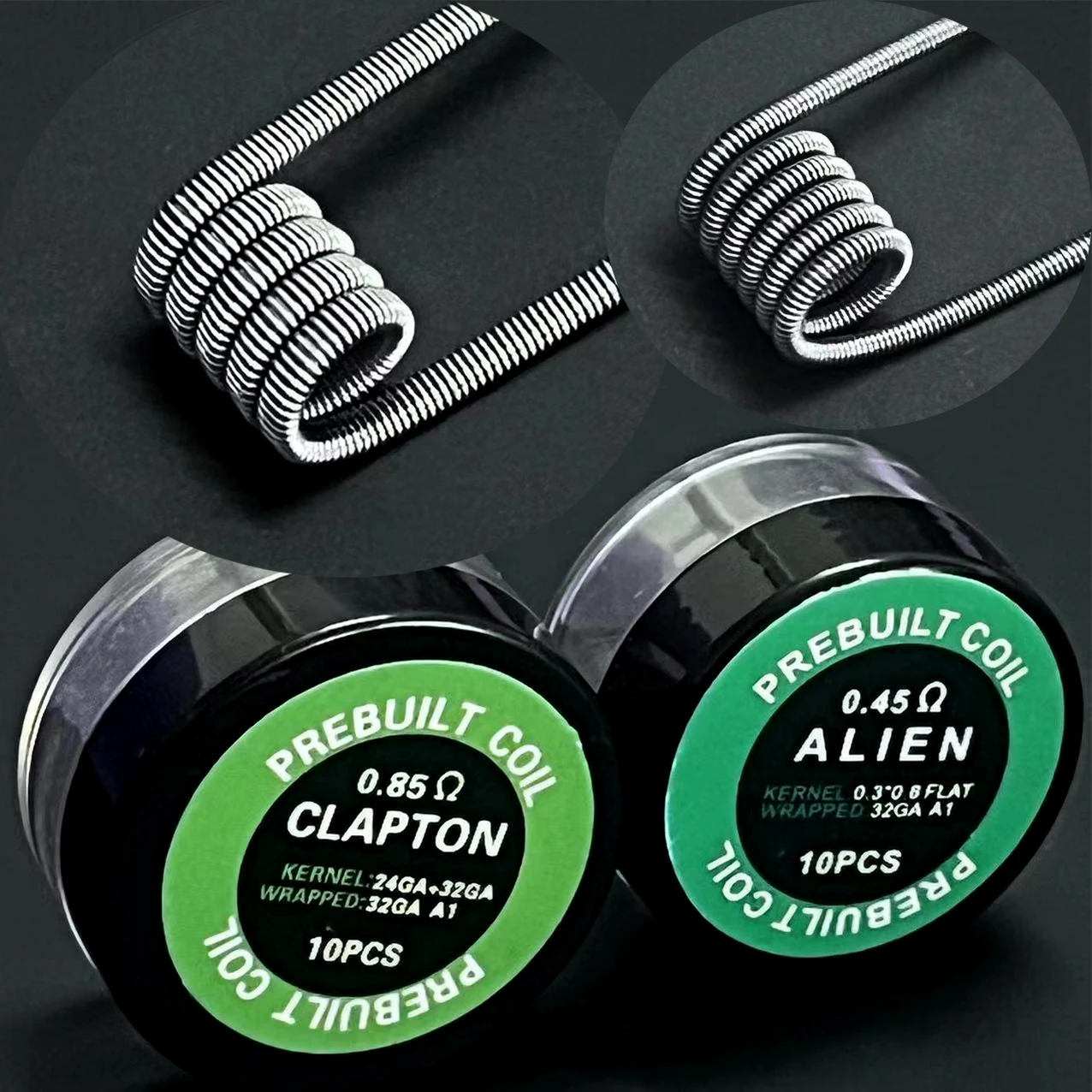 DL RDL 3mm Spiral ID PreBuilt Fused Clapton Coils Alien Twisted Resistance Coil KA1/A1/SS316L/NI80 Heating Wire Disassembly Tool