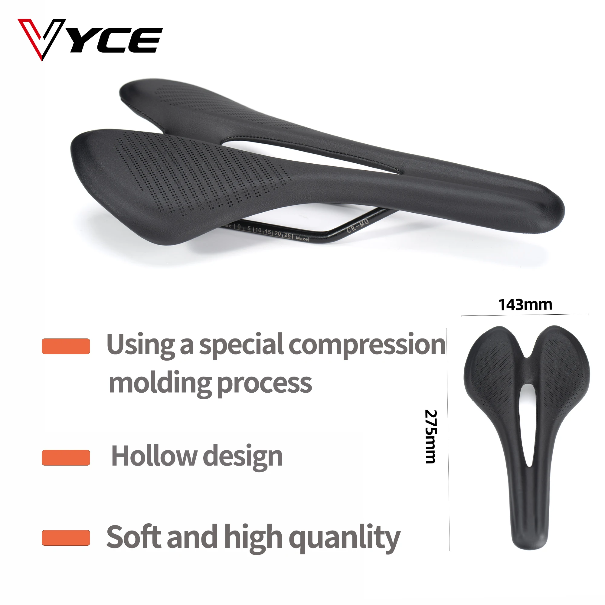 

VYCE-PU Leather Bicycle Seat, MTB Saddle, Hollow, Breathable, Cheap, Cycling Parts