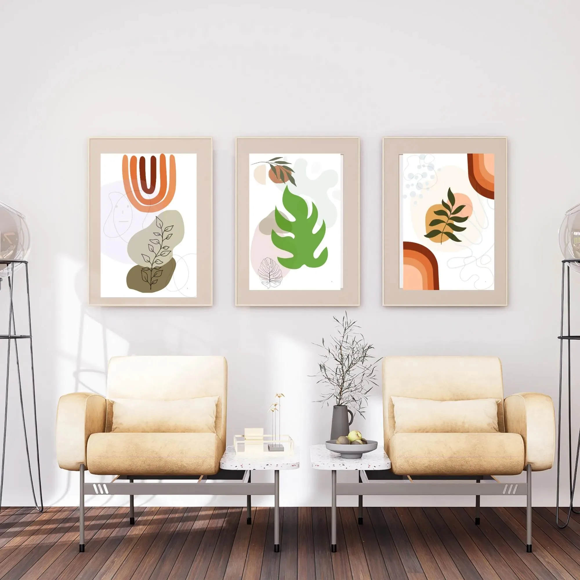 Plakat w stylu nowoczesnej sztuki w kolorze oliwkowej zieleni Organiczne kształty abstrakcyjne wydruki artystyczne Nowoczesny i stylowy wystrój domu Obraz na płótnie plakat artystyczny