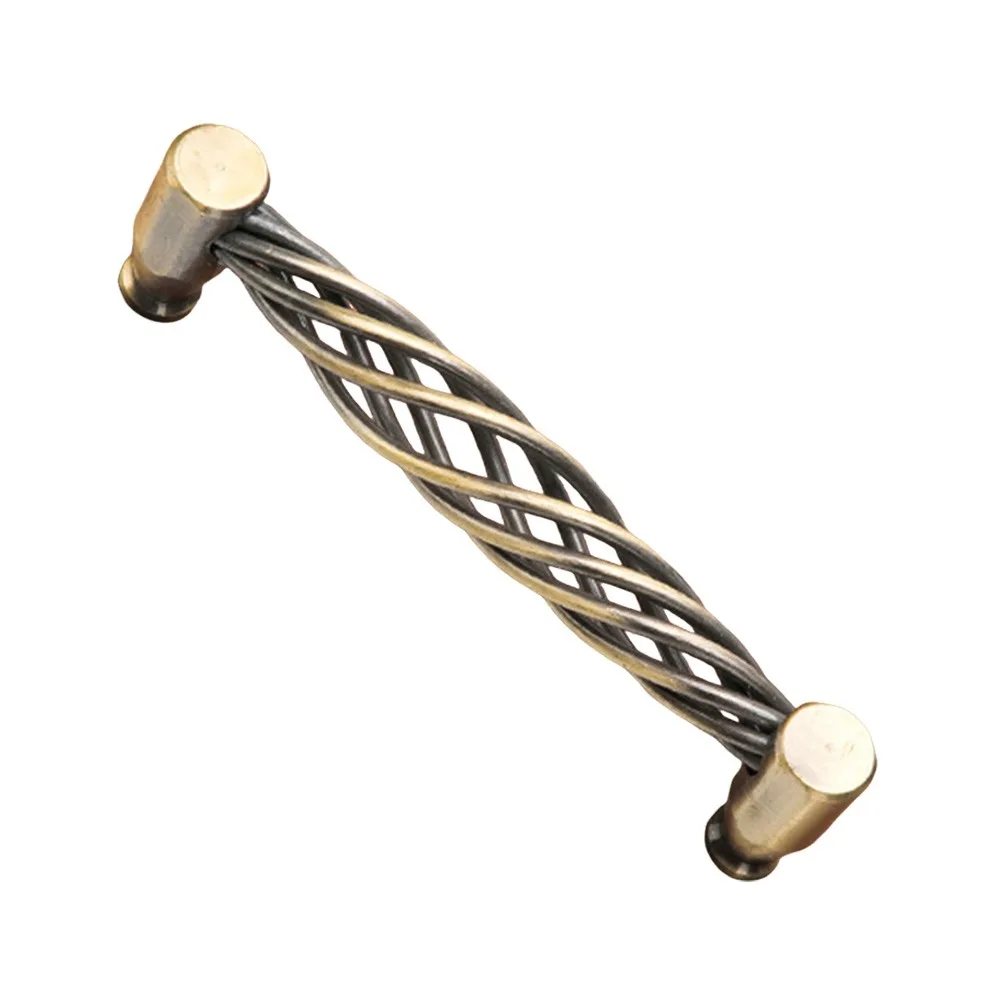 Decorative Antique Bronze Cabinet Handles Vintage Hardware Wardrobe Door Pullers Hollow Out Furniture Handle Bathroom