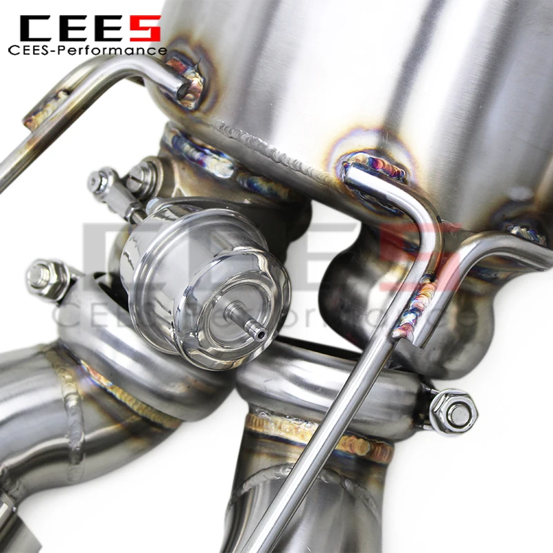 cees الفولاذ المقاوم للصدأ ماسورة العادم لشروليه كورفيت C6 V8 6.2L 2009-2013 أداء جزء السيارة الخمار Catback صمام تفريغ