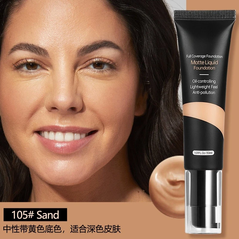 Grenzüberschreitender Concealer, flüssige Grundierung, dauerhafte Make-up-Grundierung, wasserfeste Ölkontroll-Grundierung, Creme, puderfreier Concealer