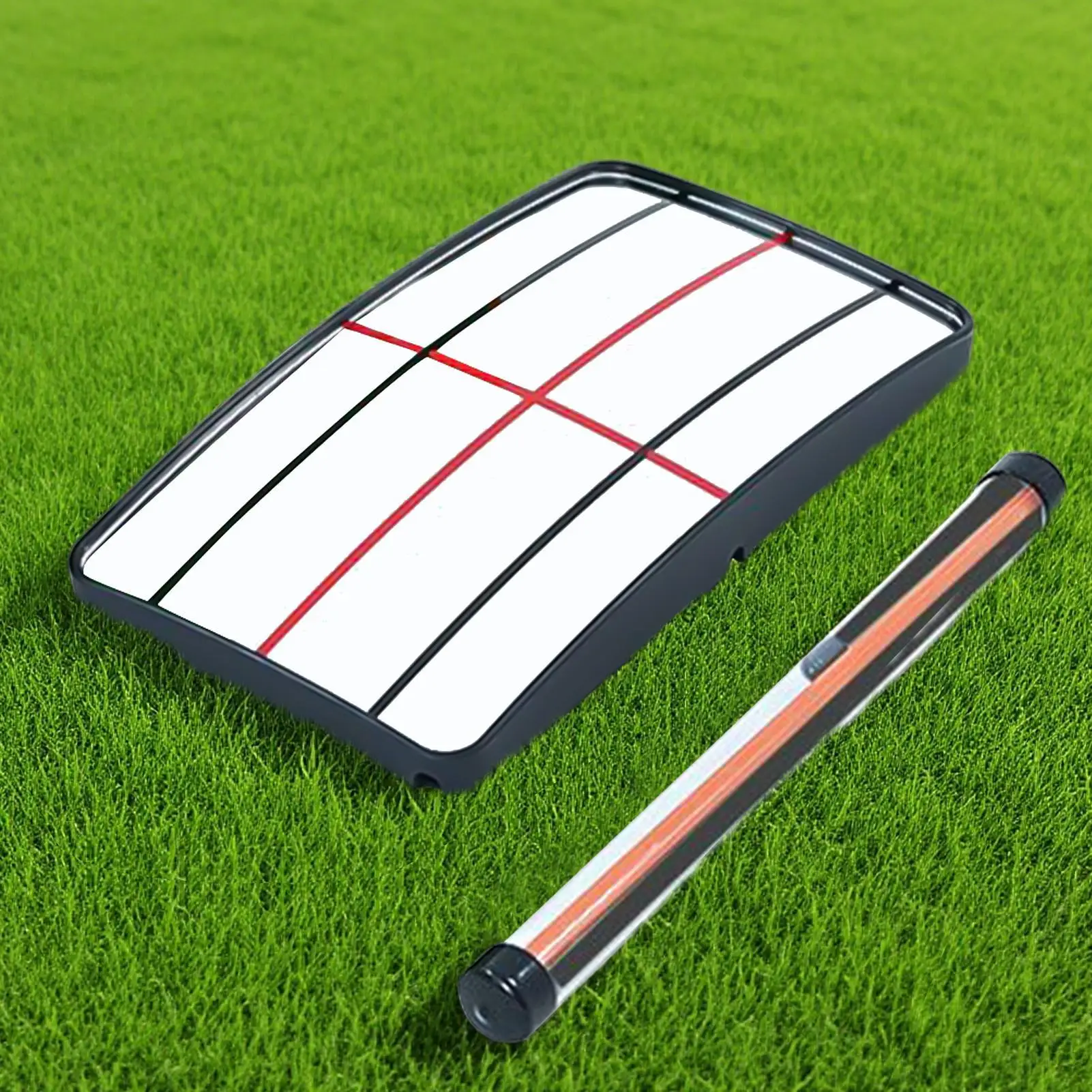 

Golf Swing Postures Correction Mirror With Indicator Rod Golf Putting Mirror Golf Hitting Standing Alignment Mirror For Beginner