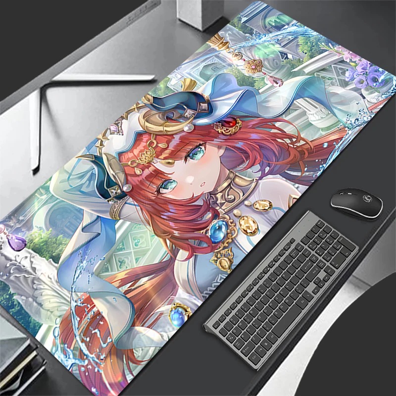 Genshin Impact Mouse pad computer accessories keyboard pad game player large desk pad PC carpet Nilou Nahida Klee Mousepad XXXL