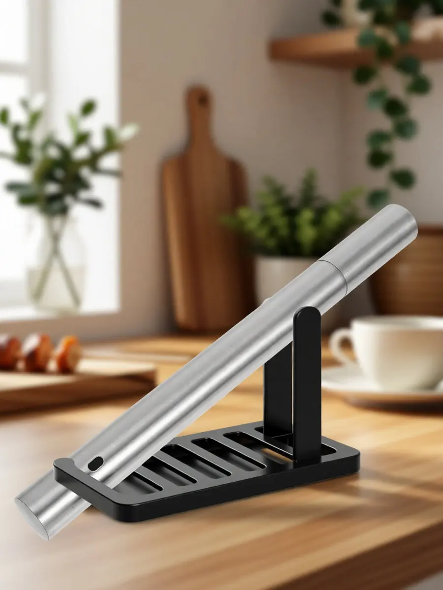 Bbq Stainless Steel Grill Outdoor Halloween Christmas New Year Barbecue Skewers Storage Tube Bbq Skewers Holder Large