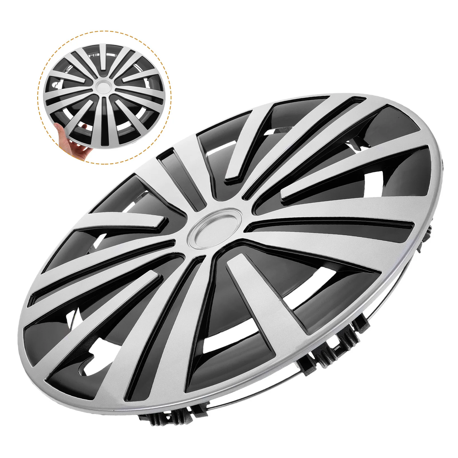 

Universal Hubcap 14 Inch Steel Wheel Cover Car Truck Accessories Durable Protection Stylish Modern Look Trailer Hub Cover