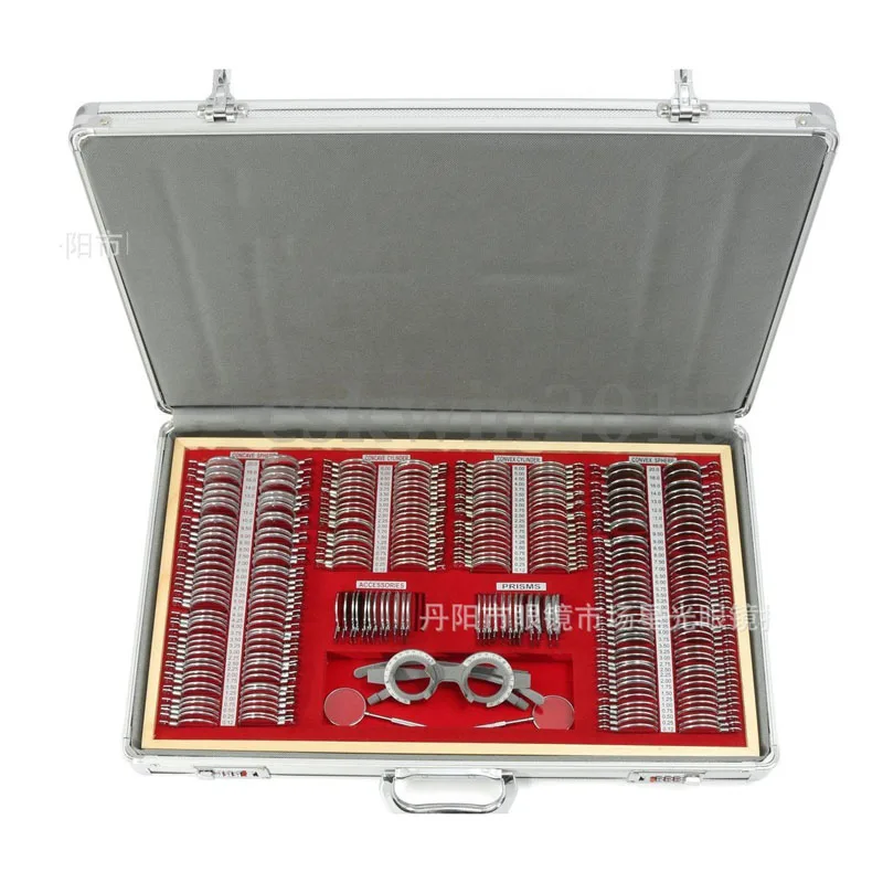 Trial Lens Set 266 pcs Lens Evidence Box Aluminum Rim A Class Quality JS-266 Aluminum Case