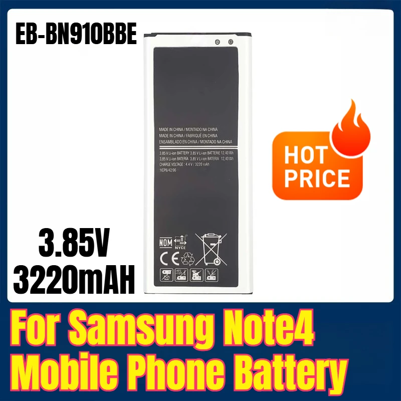 

EB-BN910BBE 3.85V 3220mAH Mobile Phone Battery for Samsung Note4